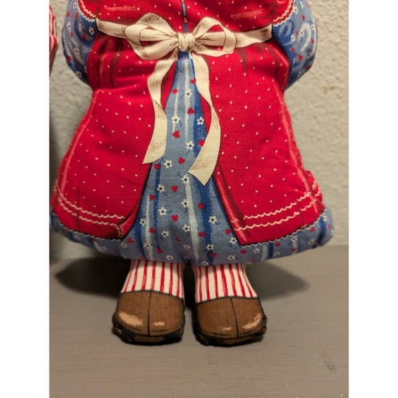 Vintage Cranston Print Works Cut & Sew Cloth Dolls Farmer Boy & Girl Pair 1970s - Picture 7 of 8